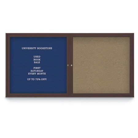 United Visual Products Corkboard, 42"x32", Surf/Satin UV4035PLUS-SATIN-SURF